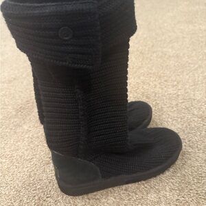 UGG Black Knit Winter Boots